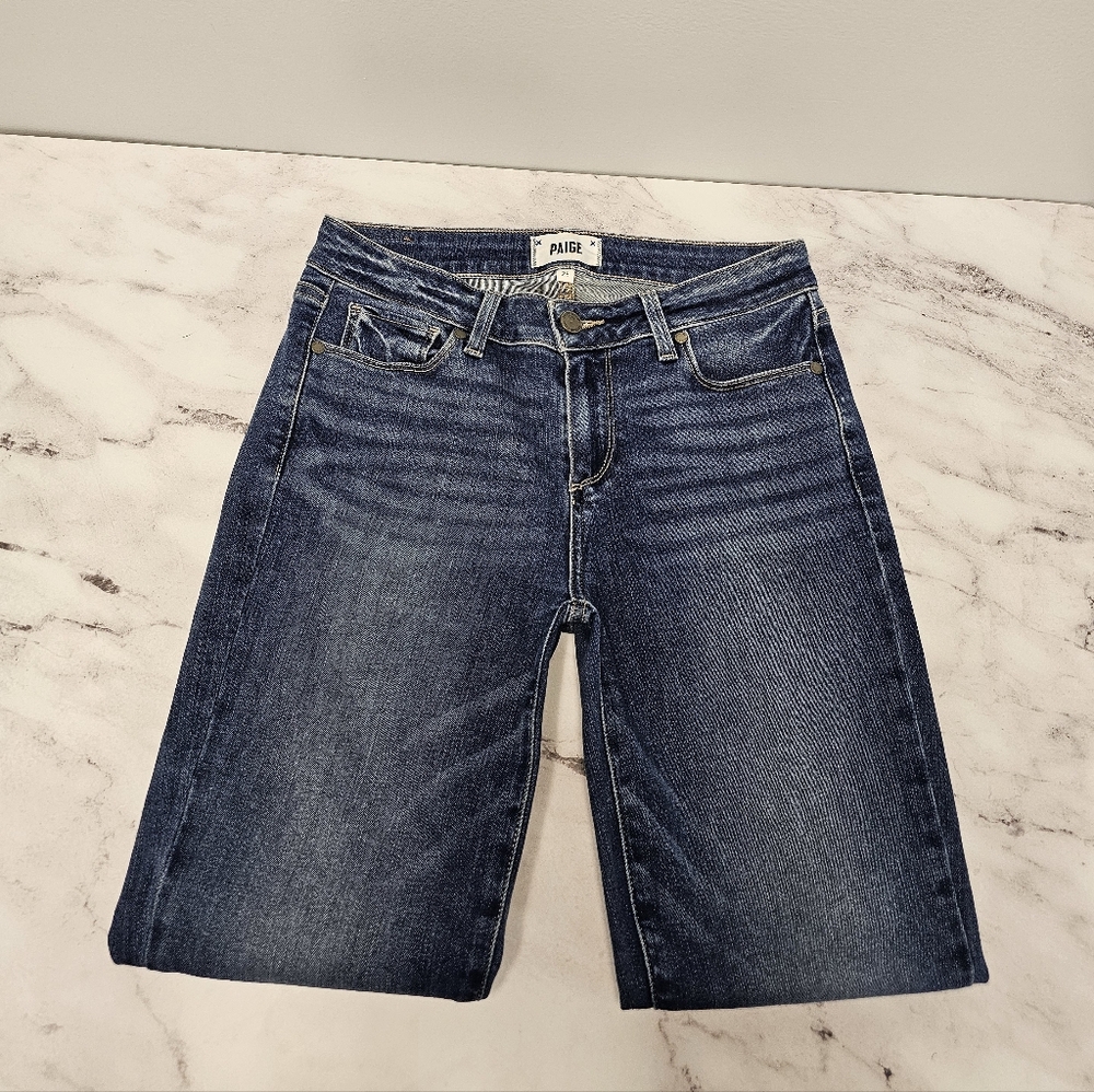 PAIGE Verdugo Ankle Mid‎ Rise Skinny Blue Jeans 28 Preowned - Picture 5 of 9